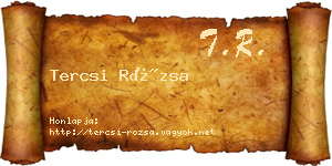 Tercsi Rózsa névjegykártya