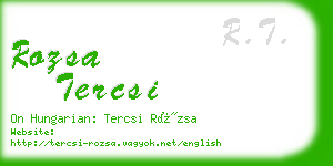 rozsa tercsi business card